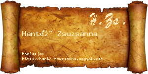 Hantó Zsuzsanna névjegykártya